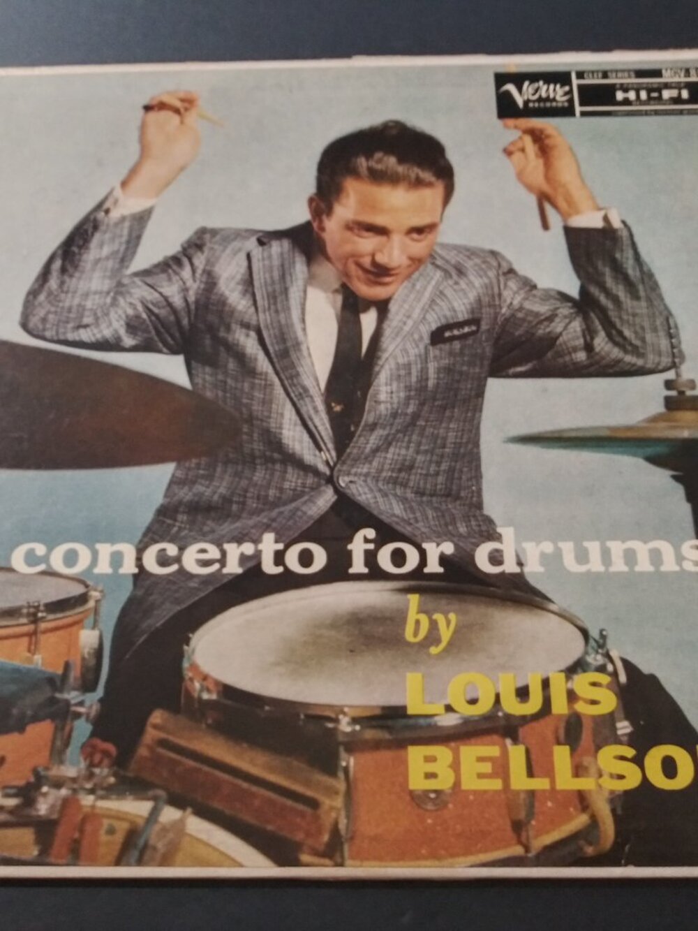 Louis Bellson – Concerto For Drums VG+ Reissue DG Mono Verve Clef LP Record 1957